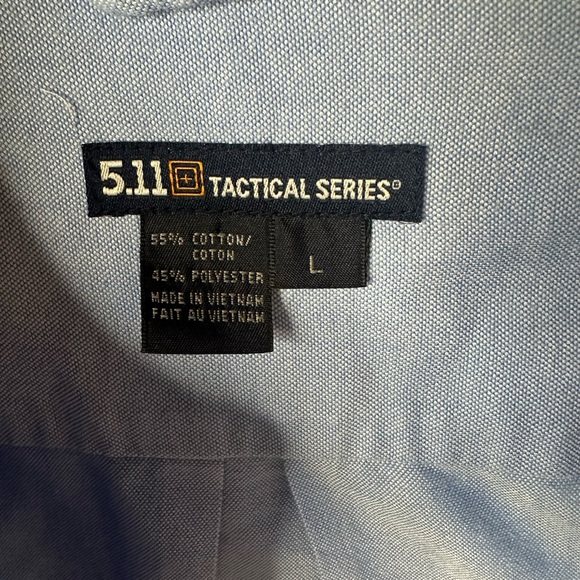 5.11 Tactical Series Blue Button Down Shirt Men’s L Utility Workwear, pockets - Picture 7 of 8